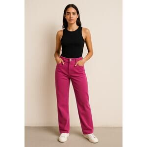 BDG Women’s High & Wide Pink Corduroy Pants size 30